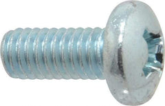 Value Collection - 5/16-18 UNC, 3/4" Length Under Head Phillips Drive Machine Screw - Pan Head, Grade 2 Steel, Zinc-Plated Finish, Without Washer - Eagle Tool & Supply