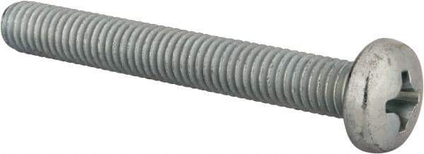 Value Collection - 3/8-16 UNC, 3" Length Under Head Phillips Drive Machine Screw - Pan Head, Grade J82 Steel, Zinc-Plated Finish, Without Washer - Eagle Tool & Supply