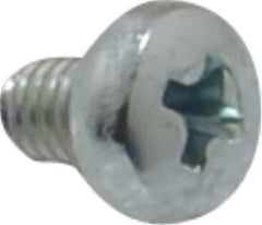 Value Collection - M3x0.50, 4mm Length Under Head Phillips Drive Machine Screw - Pan Head, Grade 4.8 Steel, Zinc-Plated Finish, Without Washer - Eagle Tool & Supply