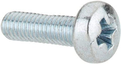 Value Collection - M3x0.50, 10mm Length Under Head Phillips Drive Machine Screw - Pan Head, Grade 4.8 Steel, Zinc-Plated Finish, Without Washer - Eagle Tool & Supply