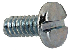 Value Collection - #4-40 UNC, 1/4" Length Under Head Slotted Drive Machine Screw - Binding Head, Grade J82 Steel, Zinc-Plated Finish, Without Washer - Eagle Tool & Supply