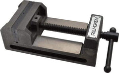 Palmgren - 4-1/2" Jaw Opening Capacity x 1-1/2" Throat Depth, Horizontal Drill Press Vise - 4" Wide Jaw, Stationary Base, Standard Speed, 7-5/16" OAL x 2-3/4" Overall Height - Eagle Tool & Supply
