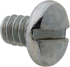 Value Collection - #6-32 UNC, 3/16" Length Under Head Slotted Drive Machine Screw - Binding Head, Grade J82 Steel, Zinc-Plated Finish, Without Washer - Eagle Tool & Supply