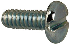 Value Collection - #6-32 UNC, 3/8" Length Under Head Slotted Drive Machine Screw - Binding Head, Grade J82 Steel, Zinc-Plated Finish, Without Washer - Eagle Tool & Supply
