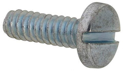 Value Collection - #6-32 UNC, 7/16" Length Under Head Slotted Drive Machine Screw - Binding Head, Grade 2 Steel, Zinc-Plated Finish, Without Washer - Eagle Tool & Supply