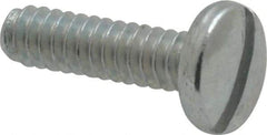 Value Collection - #6-32 UNC, 1/2" Length Under Head Slotted Drive Machine Screw - Binding Head, Grade J82 Steel, Zinc-Plated Finish, Without Washer - Eagle Tool & Supply