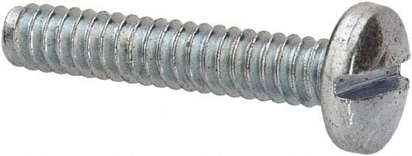 Value Collection - #6-32 UNC, 3/4" Length Under Head Slotted Drive Machine Screw - Binding Head, Grade J82 Steel, Zinc-Plated Finish, Without Washer - Eagle Tool & Supply