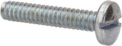 Value Collection - #6-32 UNC, 3/4" Length Under Head Slotted Drive Machine Screw - Binding Head, Grade J82 Steel, Zinc-Plated Finish, Without Washer - Eagle Tool & Supply