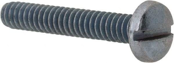Value Collection - #6-32 UNC, 7/8" Length Under Head Slotted Drive Machine Screw - Binding Head, Grade J82 Steel, Zinc-Plated Finish, Without Washer - Eagle Tool & Supply