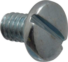 Value Collection - #8-32 UNC, 1/4" Length Under Head Slotted Drive Machine Screw - Binding Head, Grade J82 Steel, Zinc-Plated Finish, Without Washer - Eagle Tool & Supply