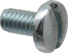 Value Collection - #8-32 UNC, 5/16" Length Under Head Slotted Drive Machine Screw - Binding Head, Grade J82 Steel, Zinc-Plated Finish, Without Washer - Eagle Tool & Supply