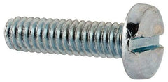 Value Collection - #8-32 UNC, 5/8" Length Under Head Slotted Drive Machine Screw - Binding Head, Grade J82 Steel, Zinc-Plated Finish, Without Washer - Eagle Tool & Supply