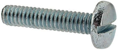 Value Collection - #8-32 UNC, 3/4" Length Under Head Slotted Drive Machine Screw - Binding Head, Grade J82 Steel, Zinc-Plated Finish, Without Washer - Eagle Tool & Supply