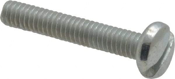 Value Collection - #8-32 UNC, 1" Length Under Head Slotted Drive Machine Screw - Binding Head, Grade J82 Steel, Zinc-Plated Finish, Without Washer - Eagle Tool & Supply
