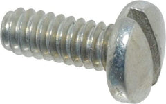 Value Collection - #10-24 UNC, 1/2" Length Under Head Slotted Drive Machine Screw - Binding Head, Grade J82 Steel, Zinc-Plated Finish, Without Washer - Eagle Tool & Supply