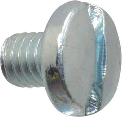 Value Collection - #10-32 UNF, 1/4" Length Under Head Slotted Drive Machine Screw - Binding Head, Grade J82 Steel, Zinc-Plated Finish, Without Washer - Eagle Tool & Supply