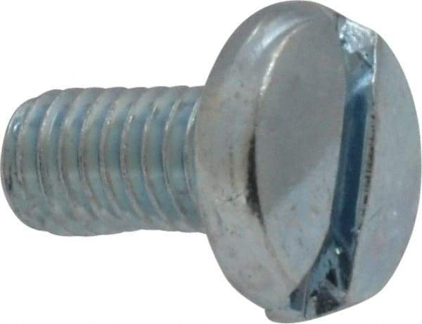Value Collection - #10-32 UNF, 3/8" Length Under Head Slotted Drive Machine Screw - Binding Head, Grade J82 Steel, Zinc-Plated Finish, Without Washer - Eagle Tool & Supply