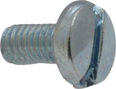Value Collection - #10-32 UNF, 3/8" Length Under Head Slotted Drive Machine Screw - Binding Head, Grade J82 Steel, Zinc-Plated Finish, Without Washer - Eagle Tool & Supply