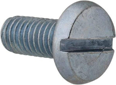 Value Collection - #10-32 UNF, 7/16" Length Under Head Slotted Drive Machine Screw - Binding Head, Grade 2 Steel, Zinc-Plated Finish, Without Washer - Eagle Tool & Supply