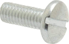 Value Collection - #10-32 UNF, 1/2" Length Under Head Slotted Drive Machine Screw - Binding Head, Grade J82 Steel, Zinc-Plated Finish, Without Washer - Eagle Tool & Supply
