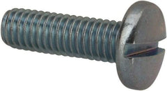 Value Collection - #10-32 UNF, 5/8" Length Under Head Slotted Drive Machine Screw - Binding Head, Grade J82 Steel, Zinc-Plated Finish, Without Washer - Eagle Tool & Supply