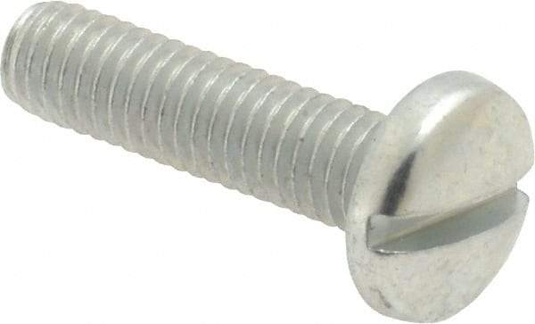 Value Collection - #10-32 UNF, 3/4" Length Under Head Slotted Drive Machine Screw - Binding Head, Grade J82 Steel, Zinc-Plated Finish, Without Washer - Eagle Tool & Supply