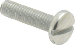 Value Collection - #10-32 UNF, 3/4" Length Under Head Slotted Drive Machine Screw - Binding Head, Grade J82 Steel, Zinc-Plated Finish, Without Washer - Eagle Tool & Supply