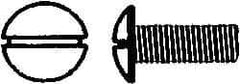 Value Collection - 3/8-16 UNC, 3" Length Under Head Slotted Drive Machine Screw - Truss Head, Grade J82 Steel, Zinc-Plated Finish, Without Washer - Eagle Tool & Supply
