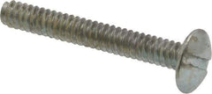 Value Collection - #6-32 UNC, 1" Length Under Head Slotted Drive Machine Screw - Truss Head, Grade 2 Steel, Zinc-Plated Finish, Without Washer - Eagle Tool & Supply