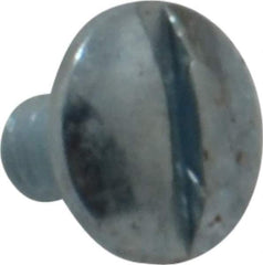 Value Collection - #8-32 UNC, 1/4" Length Under Head Slotted Drive Machine Screw - Truss Head, Grade 2 Steel, Zinc-Plated Finish, Without Washer - Eagle Tool & Supply