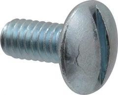 Value Collection - #8-32 UNC, 3/8" Length Under Head Slotted Drive Machine Screw - Truss Head, Grade 2 Steel, Zinc-Plated Finish, Without Washer - Eagle Tool & Supply