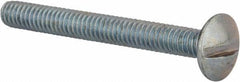 Value Collection - #8-32 UNC, 1-1/2" Length Under Head Slotted Drive Machine Screw - Truss Head, Grade 2 Steel, Zinc-Plated Finish, Without Washer - Eagle Tool & Supply