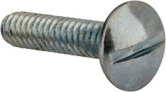 Value Collection - #10-24 UNC, 7/8" Length Under Head Slotted Drive Machine Screw - Truss Head, Grade 2 Steel, Zinc-Plated Finish, Without Washer - Eagle Tool & Supply