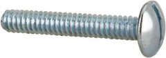 Value Collection - #10-24 UNC, 1-1/4" Length Under Head Slotted Drive Machine Screw - Truss Head, Grade 2 Steel, Zinc-Plated Finish, Without Washer - Eagle Tool & Supply