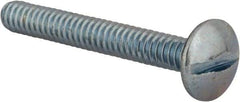Value Collection - #10-24 UNC, 1-1/2" Length Under Head Slotted Drive Machine Screw - Truss Head, Grade 2 Steel, Zinc-Plated Finish, Without Washer - Eagle Tool & Supply