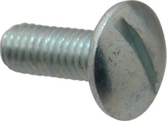 Value Collection - #10-32 UNF, 1/2" Length Under Head Slotted Drive Machine Screw - Truss Head, Grade J82 Steel, Zinc-Plated Finish, Without Washer - Eagle Tool & Supply