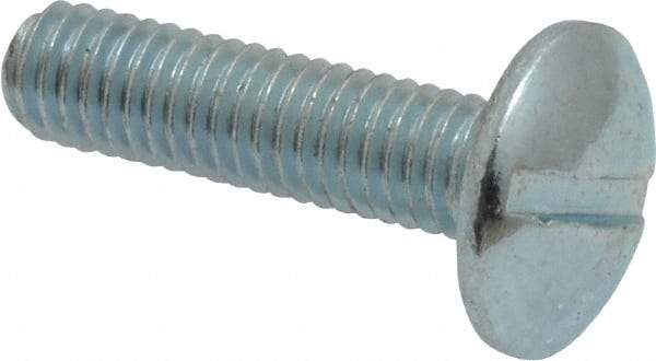 Value Collection - #10-32 UNF, 3/4" Length Under Head Slotted Drive Machine Screw - Truss Head, Grade 2 Steel, Zinc-Plated Finish, Without Washer - Eagle Tool & Supply