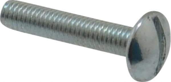 Value Collection - #10-32 UNF, 1" Length Under Head Slotted Drive Machine Screw - Truss Head, Grade 2 Steel, Zinc-Plated Finish, Without Washer - Eagle Tool & Supply