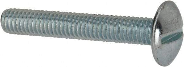 Value Collection - #10-32 UNF, 1-1/4" Length Under Head Slotted Drive Machine Screw - Truss Head, Grade J82 Steel, Zinc-Plated Finish, Without Washer - Eagle Tool & Supply