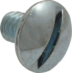 Value Collection - 1/4-20 UNC, 3/8" Length Under Head Slotted Drive Machine Screw - Truss Head, Grade 2 Steel, Zinc-Plated Finish, Without Washer - Eagle Tool & Supply