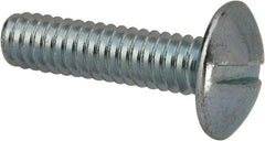 Value Collection - 1/4-20 UNC, 1" Length Under Head Slotted Drive Machine Screw - Truss Head, Grade J82 Steel, Zinc-Plated Finish, Without Washer - Eagle Tool & Supply
