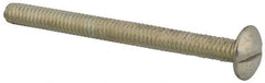 Value Collection - 1/4-20 UNC, 3" Length Under Head Slotted Drive Machine Screw - Truss Head, Grade 2 Steel, Zinc-Plated Finish, Without Washer - Eagle Tool & Supply