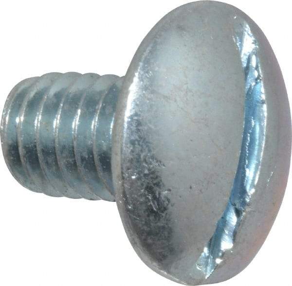 Value Collection - 5/16-18 UNC, 1/2" Length Under Head Slotted Drive Machine Screw - Truss Head, Grade J82 Steel, Zinc-Plated Finish, Without Washer - Eagle Tool & Supply