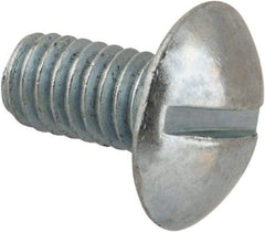 Value Collection - 5/16-18 UNC, 5/8" Length Under Head Slotted Drive Machine Screw - Truss Head, Grade 2 Steel, Zinc-Plated Finish, Without Washer - Eagle Tool & Supply
