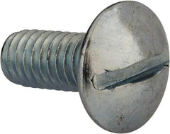 Value Collection - 5/16-18 UNC, 3/4" Length Under Head Slotted Drive Machine Screw - Truss Head, Grade J82 Steel, Zinc-Plated Finish, Without Washer - Eagle Tool & Supply