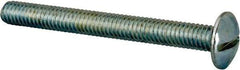Value Collection - 5/16-18 UNC, 3" Length Under Head Slotted Drive Machine Screw - Truss Head, Grade J82 Steel, Zinc-Plated Finish, Without Washer - Eagle Tool & Supply