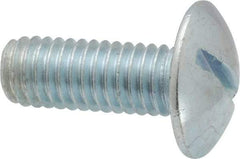 Value Collection - 3/8-16 UNC, 1" Length Under Head Slotted Drive Machine Screw - Truss Head, Grade 2 Steel, Zinc-Plated Finish, Without Washer - Eagle Tool & Supply
