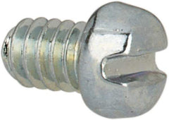 Value Collection - #2-56 UNC, 1/8" Length Under Head Slotted Drive Machine Screw - Fillister Head, Grade J82 Steel, Zinc-Plated Finish, Without Washer - Eagle Tool & Supply