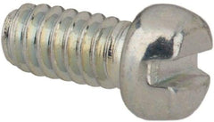 Value Collection - #2-56 UNC, 3/16" Length Under Head Slotted Drive Machine Screw - Fillister Head, Grade J82 Steel, Zinc-Plated Finish, Without Washer - Eagle Tool & Supply