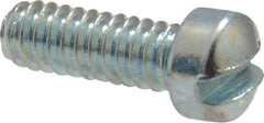 Value Collection - #2-56 UNC, 1/4" Length Under Head Slotted Drive Machine Screw - Fillister Head, Grade 2 Steel, Zinc-Plated Finish, Without Washer - Eagle Tool & Supply